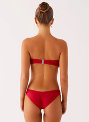 Delta Bandeau Bikini Top Deep Red