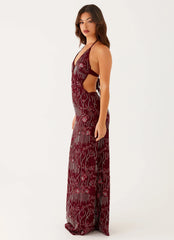 All For Love Maxi Dress Burgundy