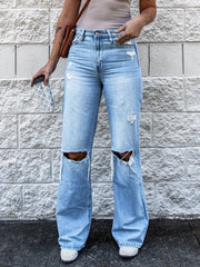 Hazel Blues® | High Waist Distressed Jeans