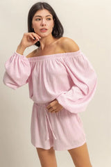 Hazel Blues® | HYFVE Off Shoulder Top and Shorts Set