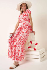 Hazel Blues® | Mittoshop Tropical Print Top and Skirt Set