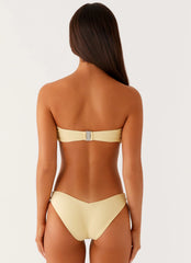 Delta Bandeau Bikini Top Lemon