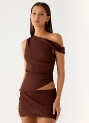 Caleb Mini Skirt Chocolate