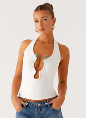 Diego Halter Top Off White