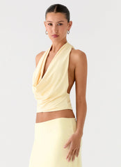 Ashi Cowl Top Yellow