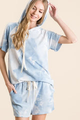 Hazel Blues® | BiBi Tie Dye French Terry Hoodie Top and Bottom Set