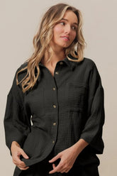 Hazel Blues® | BiBi Crinkle Gauze Shirt and Short Set
