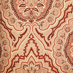 Enchanted Prairie Red and Beige Luxury Throw Pillow - Plutus Brands