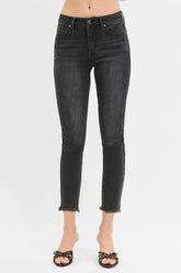 Hazel Blues® | RISEN Tummy Control Mid Rise Crop Skinny Jeans