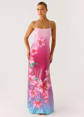 Ariaz Sequin Maxi Dress Ombre Reef