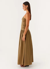 Carmel Maxi Dress Khaki