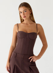 Ania Corset Top Chocolate