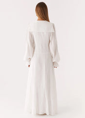 Alima Long Sleeve Maxi Dress White