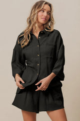 Hazel Blues® | BiBi Crinkle Gauze Shirt and Short Set