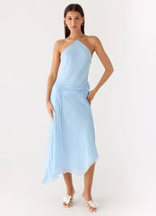 Becerra Chiffon Midi Dress Blue