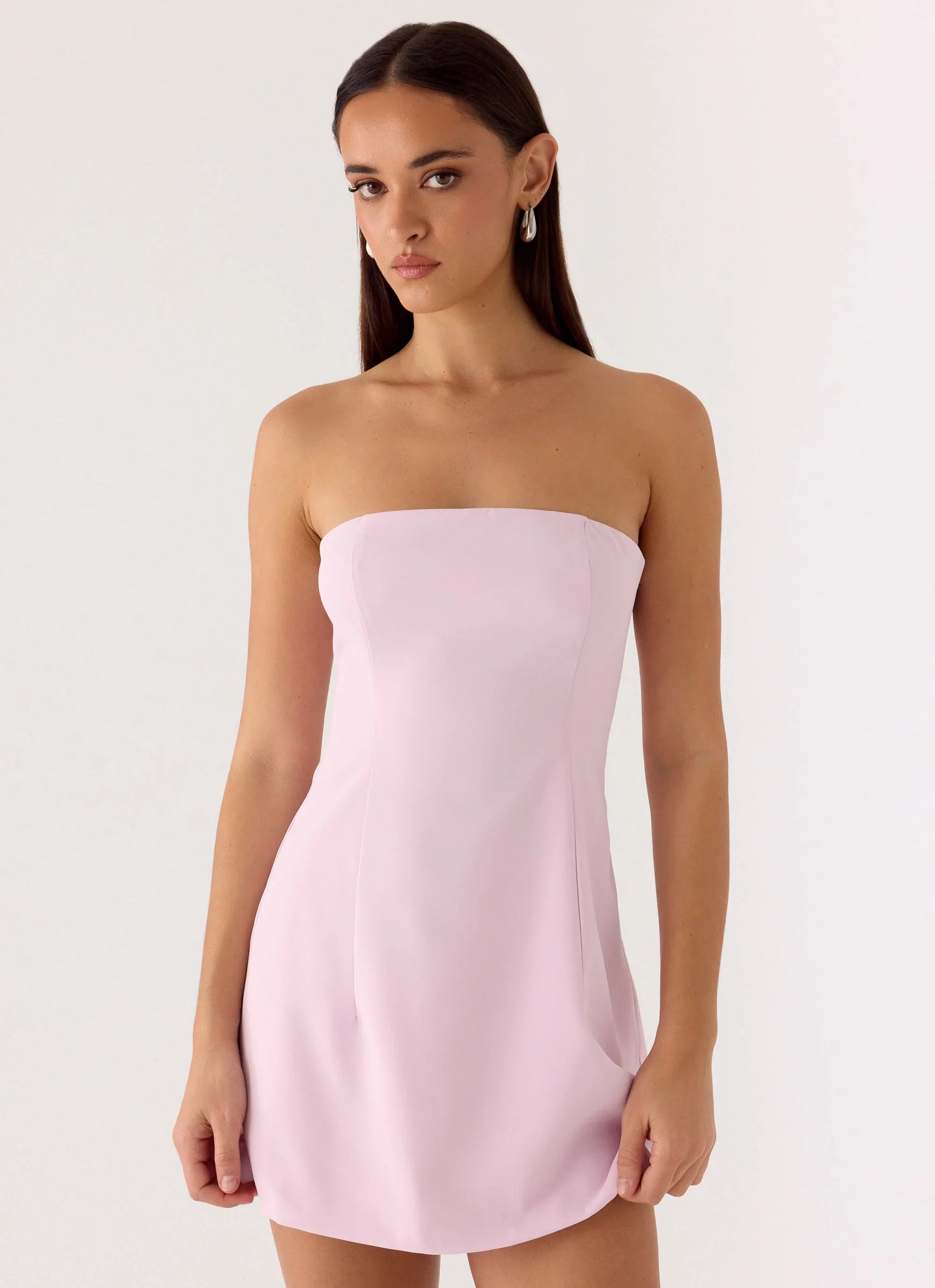Della Strapless Mini Dress Pink