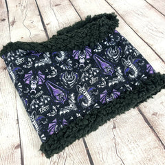 Goth bats snood scarf gift Christmas stocking halloween