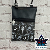 Gothic girl handmade crossbody bag vegan alternative