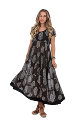 Hanna Cotton Summer Dress Charcoal