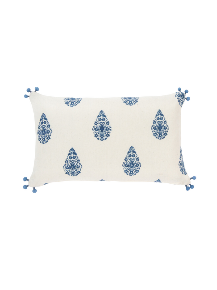 Henna Indigo Petit Lumbar Pillow