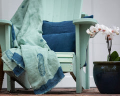 Indigo Dyed Linen Pillow