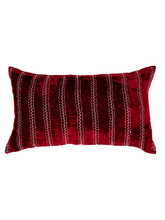 Lakhir Velvet Sangria Petit Lumbar Pillow Cover