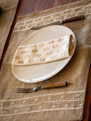 Lambada Hand-Embroidered Heavy Linen Placemat