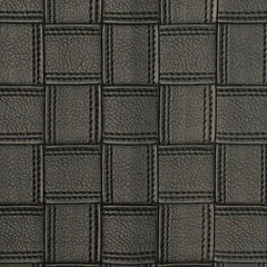 Licorice Black Artificial Leather Luxury Throw Pillow - Plutus Brands