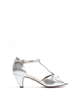 Linette 50 stiletto Crackled metallic goat Silver - Anonymous Copenhagen