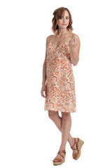 Mellia Orange Slip Dress