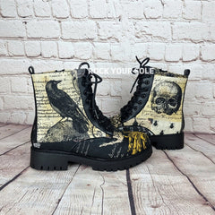 Nevermore Raven ankle boots