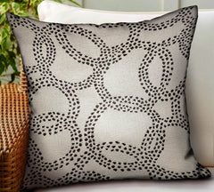 Orbit Rain Charcoal Scales Luxury Outdoor/Indoor Throw Pillow - Plutus Brands