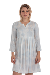 Pale Blue Manali Medallion Viscose Dress