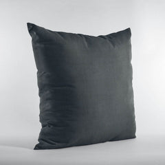 Plutus Black Solid Shiny Velvet Luxury Throw Pillow - Plutus Brands