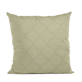 Plutus Creamy White Kona Embroydery, Some Shine To This Pattern Luxury Throw Pillow - Plutus Brands