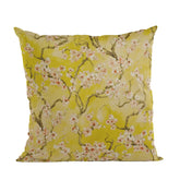 Plutus Curry Garden Cherry Blossoms Printed On A Linen Looking Polyester. Luxury Throw Pillow - Plutus Brands