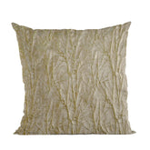 Plutus Golden Yarns Shiny Fabric With Twig Pattern Luxury Throw Pillow - Plutus Brands