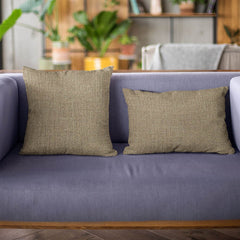 Plutus Hemp Wall Textured Solid, With Open Weave. Luxury Throw Pillow - Plutus Brands
