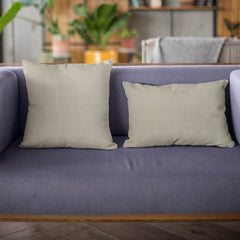Plutus Light Grey Solid Shiny Velvet Luxury Throw Pillow - Plutus Brands