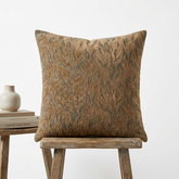 Plutus Patina Yarns Shiny Fabric With Twig Pattern Luxury Throw Pillow