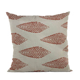 Plutus Red Large Leafs Floral Luxury Throw Pillow - Plutus Brands