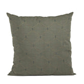 Plutus Slate Grey Kona Embroydery, Some Shine To This Pattern Luxury Throw Pillow - Plutus Brands