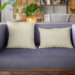 Plutus Vanilla Wall Textured Solid, With Open Weave. Luxury Throw Pillow - Plutus Brands