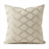 Plutus Wheat Diamond Shiny Fabric With Embroydery Luxury Throw Pillow