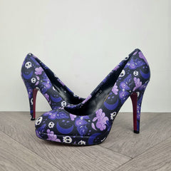 Purple Goth Moth High heels