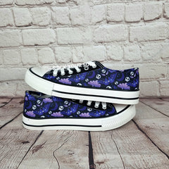 Purple Goth Moth sneakers