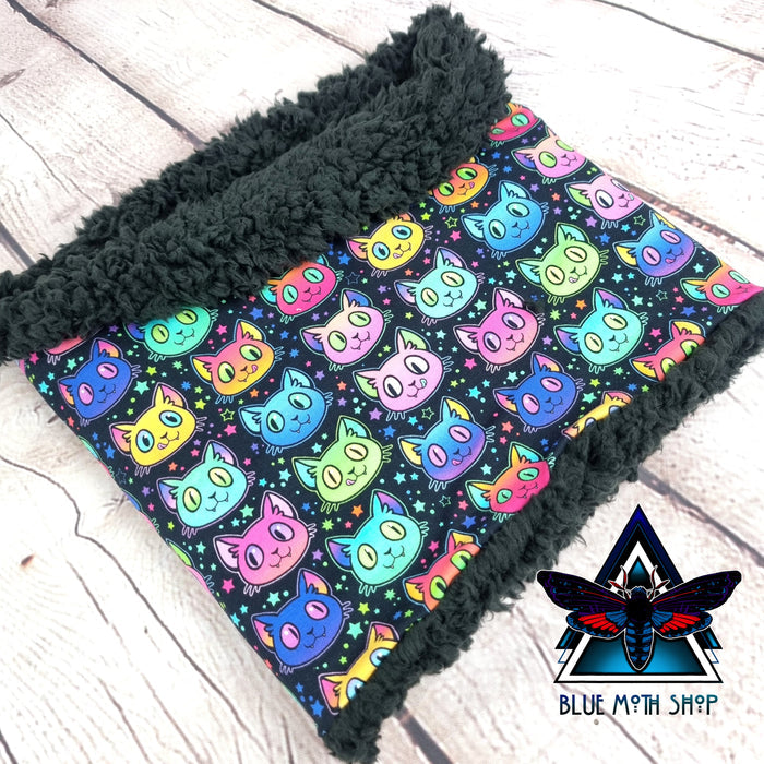 Rainbow cats snood scarf