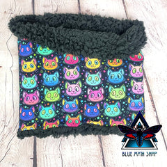 Rainbow cats snood scarf
