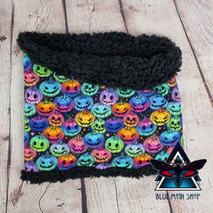 Rainbow Pumpkins snood scarf