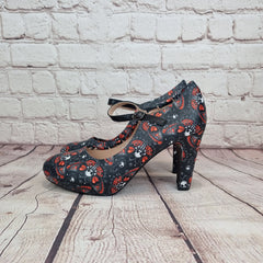 Red Death Moth 4inch heels with staps